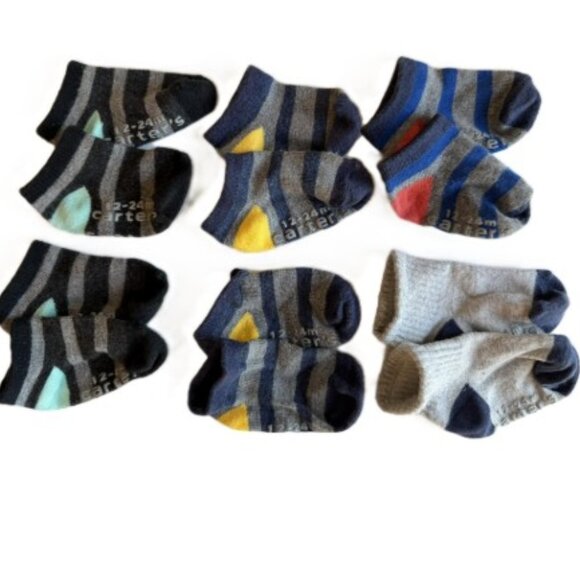 3/$15 | Baby Boy Socks 12-24M S/6 - Picture 1 of 4